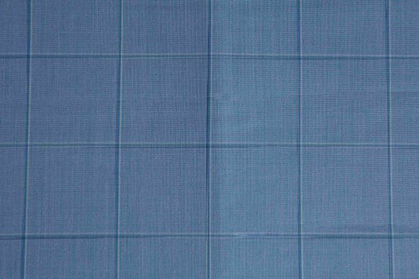 Blue Windowpane Check Shirt Fabric - Image 2