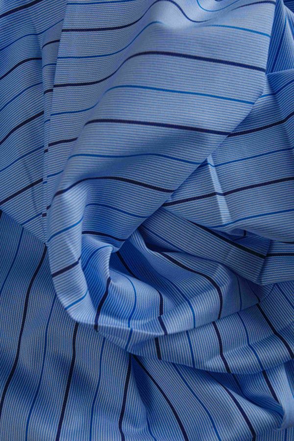 Sky Blue Striped Shirt Fabric