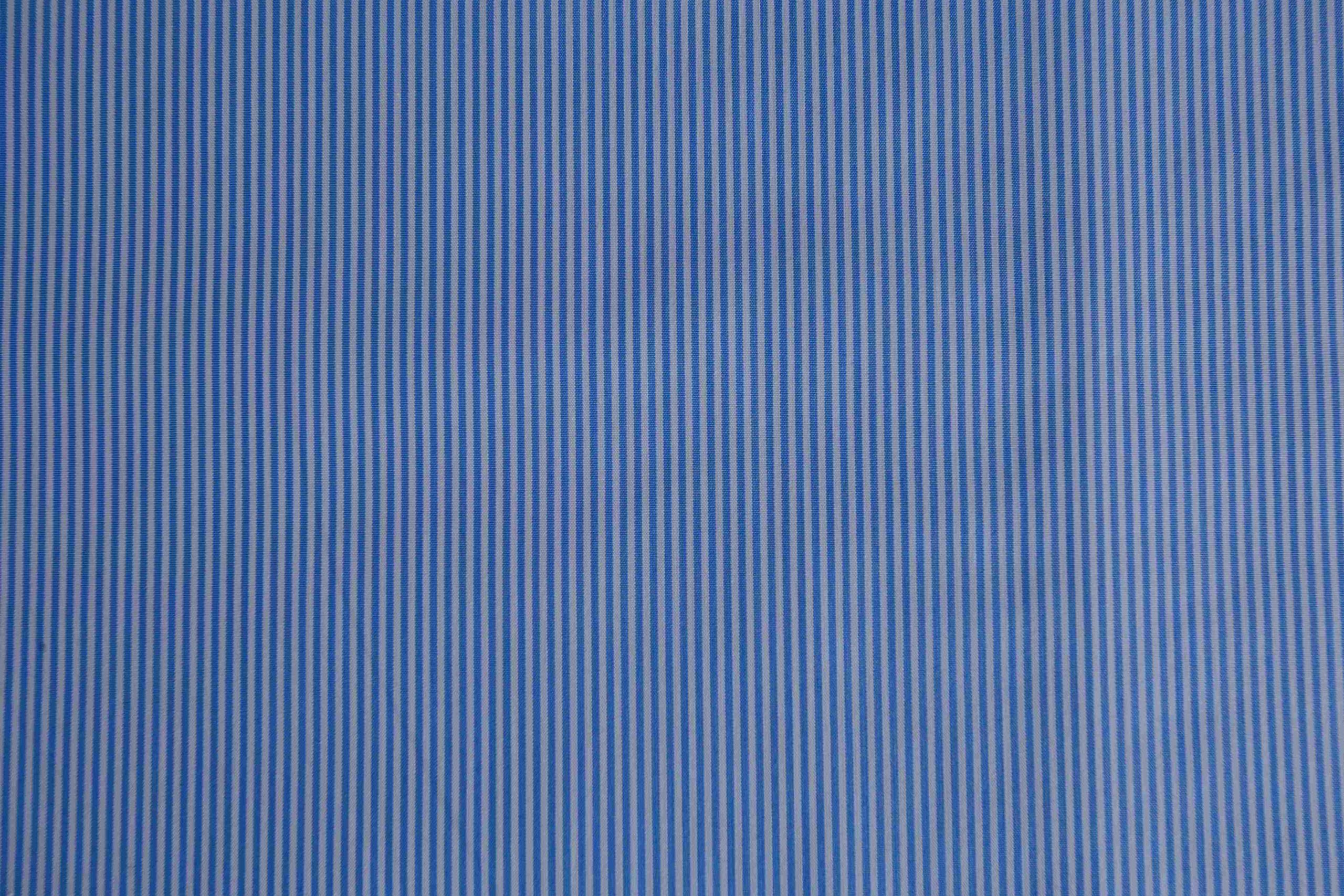 Blue Pinstripe Shirt Fabric - Image 2