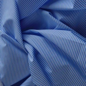 Blue Pinstripe Shirt Fabric