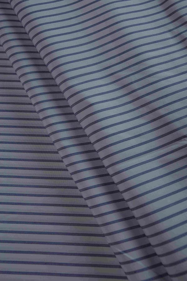 Blue Striped Shirt Fabric