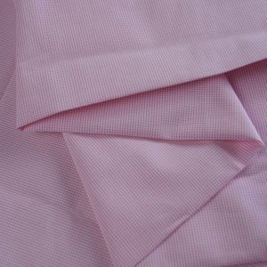 Elegant Pink Microcheck Shirt Fabric