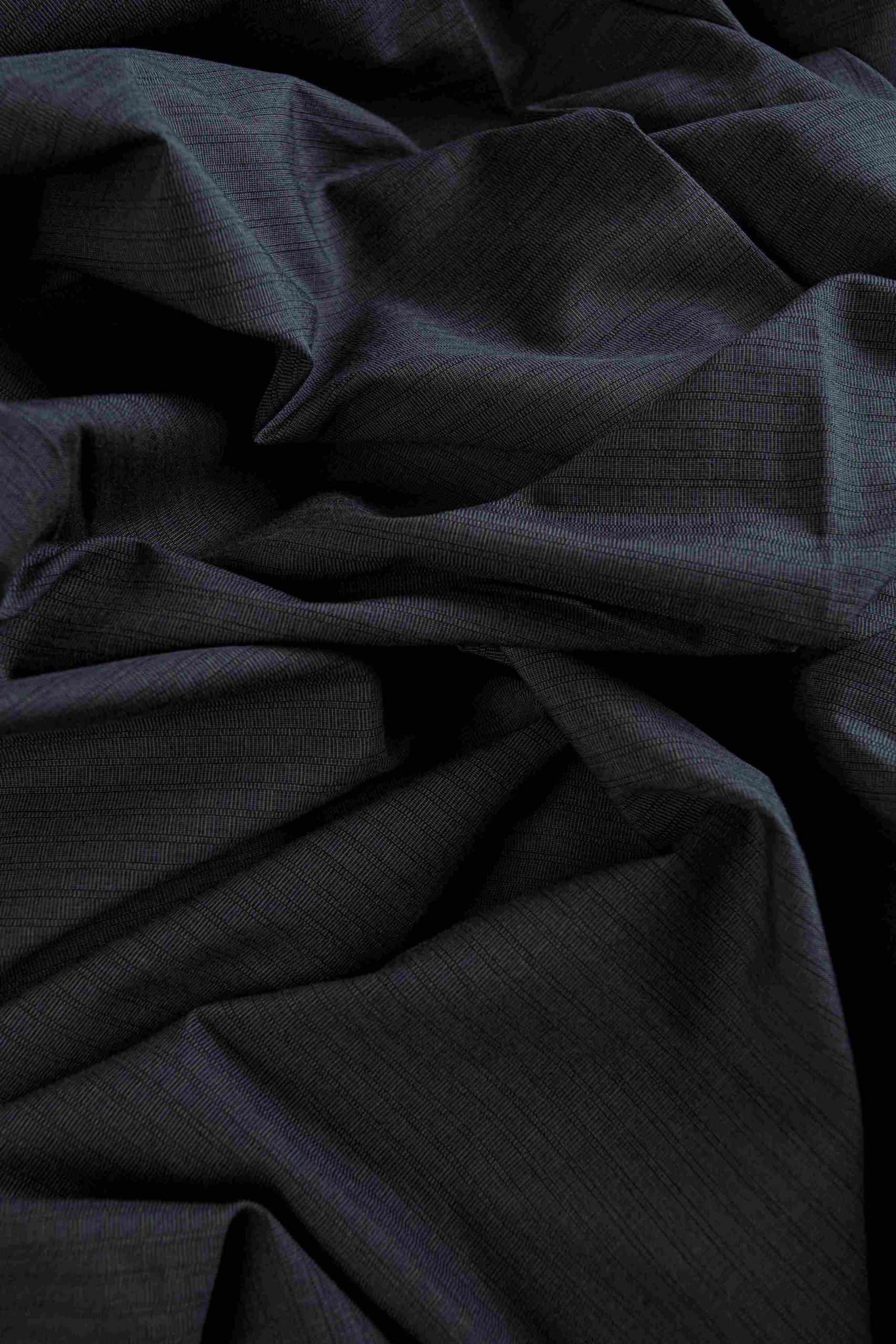 Black Textured Shirt Fabric