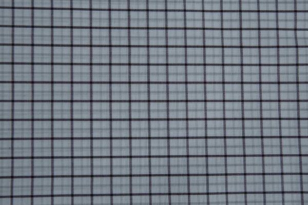 Grey Grid Check Shirt Fabric - Image 2