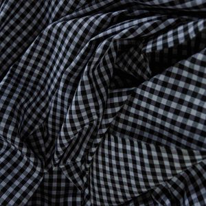 Black & White Checkered Shirt Fabric