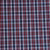Red & Navy Plaid Shirt Fabric - Image 2